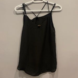 Dynamite Satin Top with Gold Detail